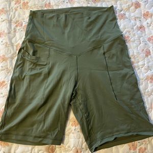 Aerie offline olive green bike shorts